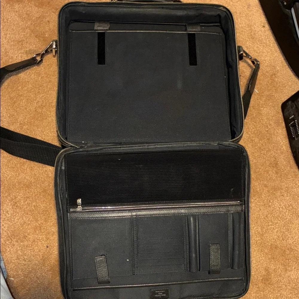 Louis Vuitton Armand Taurillon Leather Black Briefcase